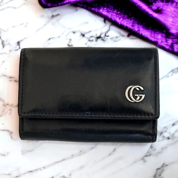 Gucci Authentic Black Key Card Holder Unisex With Box And Card - Picture 2 of 5
